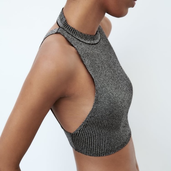 Zara Open Back Knit Top - Picture 3 of 9